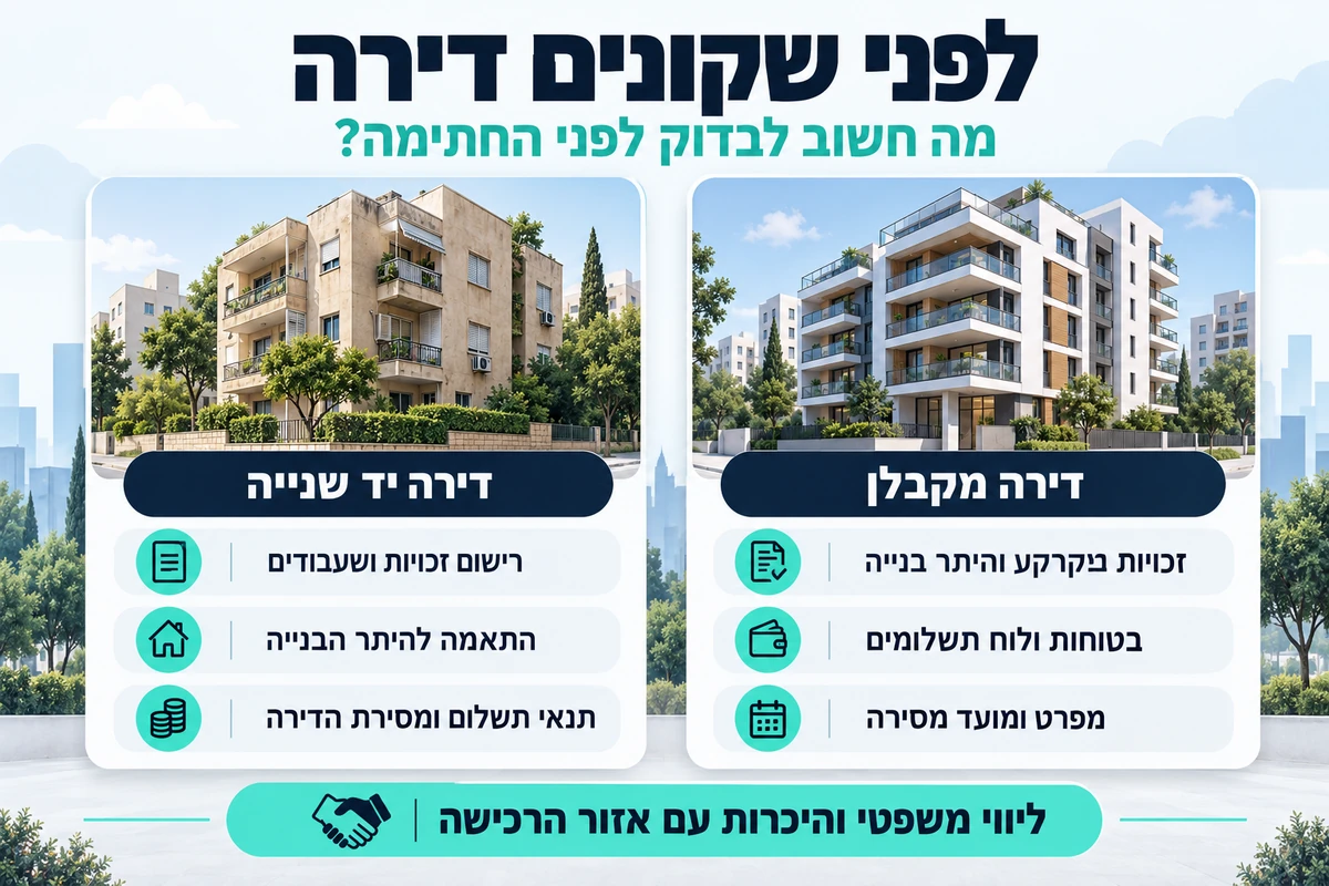 מה בודקים לפני שקונים דירה